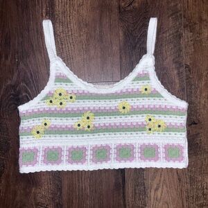 Good Luck Gem Crochet Crop Top